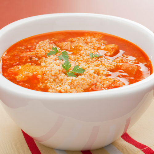 sopa de verduras con cuscus